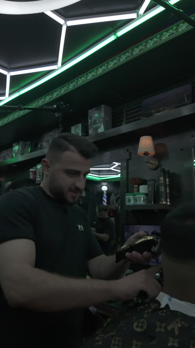A barber at work