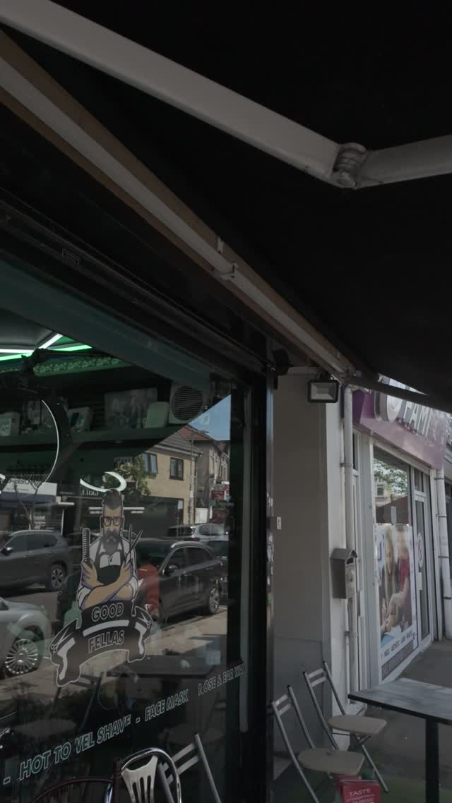 The shopfront and street